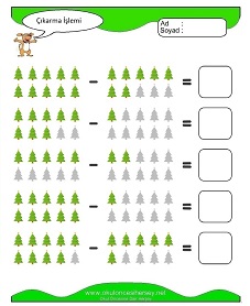 Çıkarma İşlemi Çalışma Sayfaları